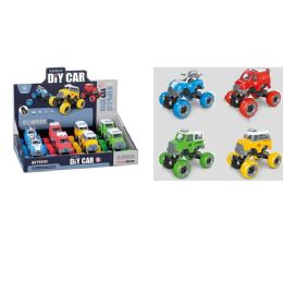 48 Bulk Diy Traffic Car Toy Assorted Colors