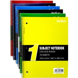 24 Bulk Premium 1 Subject Notebook, CollegE-Ruled, 70 Sheets