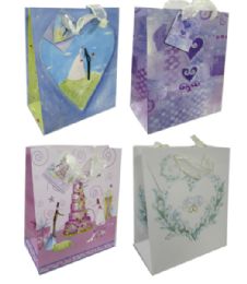 96 Pieces Elegant Wedding Glitter Gift Bag - Gift Bags