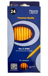 48 Wholesale #2 Pencils - 24 Count, Yellow, Pre - Sharpened
