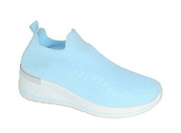 12 Wholesale Women's Sneakers, Breathable Shoes, Running Shoes, Light And Comfortable Color Blue Size Assorted