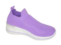 12 Wholesale Women's Sneakers, Breathable Shoes, Running Shoes, Light And Comfortable Color Purple Size Assorted