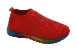 12 Pairs Women's Sneakers, Breathable, Running Shoes, Comfortable Shoes In Red Assorted Size - Women's Sneakers