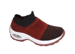 12 Pairs Women's Sneakers, Breathable, Running Shoes, Comfortable Shoes In Red Assorted Size - Women's Sneakers