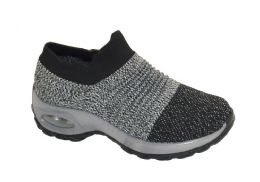 12 Bulk Women's Sneakers, Breathable, Running Shoes, Comfortable Shoes In Grey Assorted Size
