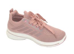 12 Wholesale Women's Sneakers Fashion Lightweight Running Shoes Tennis Casual Shoes For Walking In Pink
