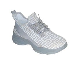 12 Pairs Women's Sneakers Fashion Lightweight Running Shoes Tennis Casual Shoes For Walking In Grey - Women's Sneakers