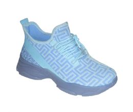 12 Bulk Women's Sneakers Fashion Lightweight Running Shoes Tennis Casual Shoes For Walking In Blue