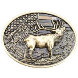 12 of Animal Design Elk Belt Buckle