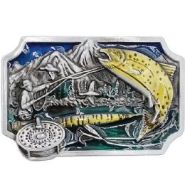 12 Pieces Color Design Fishing Belt Buckle - Belt Buckles