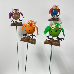 48 Wholesale Yard Stake [owl With Springing Wings And Feet]