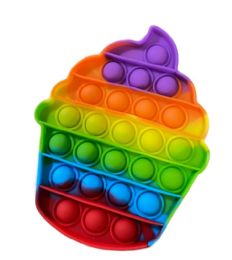 12 Bulk Push Pop Fidget Toy [sundae] 6.5"x5"