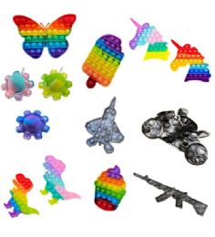 96 Pieces Fidget Push Pop Toy [regular Assortment] 5"-7" - Toys & Games