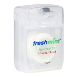 12 Pieces Waxed Mint Dental Floss - 12 Yds. - Hygiene Gear