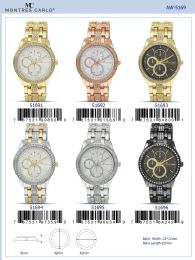 12 Wholesale Ladies Watch - 51691 assorted colors