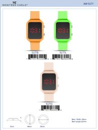 12 Wholesale Digital Watch - 51771 assorted colors