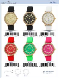 12 Wholesale Ladies Watch - 51645 assorted colors