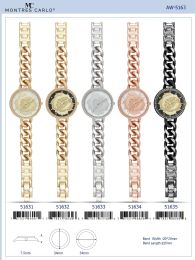 12 Wholesale Ladies Watch - 51634 assorted colors