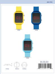 12 Wholesale Digital Watch - 47429 assorted colors