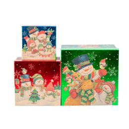 8 Wholesale Box Square 3pc Set Christmas