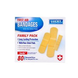24 Pieces Bandages 80ct Family Pack - Bandages and Support Wraps