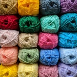 100 of Sewing And Knitting Yarn In Solids And Stripes