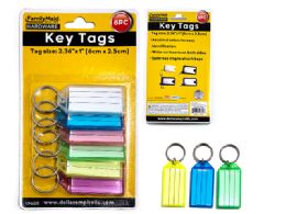 24 Wholesale 6pc Key Tag Rings
