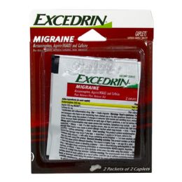 6 Bulk Travel Size Aspirin Migraine - Card Of 4