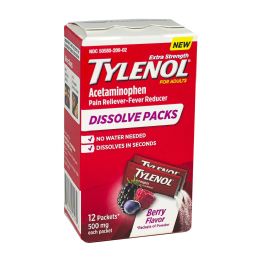 3 Packs Travel Size Dissolve Packs Berry Flavor - Box Of 12 Packs - Medical Supply