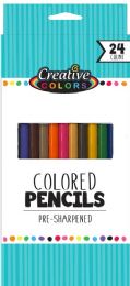 48 Wholesale Colored Pencils 24 Count Pre Sharpened