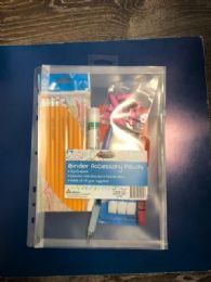 144 Pieces Clear Poly Binder Accessory Pouch Zip Closure 11.5 X 8 Inch - Binders
