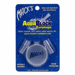6 Bulk Aquablock Clear Earplugs - 1 Pair