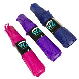 6 Wholesale Umbrella Super Mini , Assorted Solid Colors - 42"