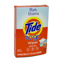 Travel Size Instant Stain Remover Wipes - Box Of 6 - Laundry Detergent