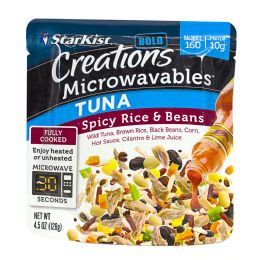 12 Wholesale Microwaveable Tuna Spicy Rice & Beans - 4.5 Oz.