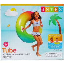 6 Bulk 48" Rainbow Ombre Tube In Color Box, Age 9+