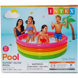 6 Pieces 66" X 18" 4 Rings Sunset Glow Pool - Inflatables