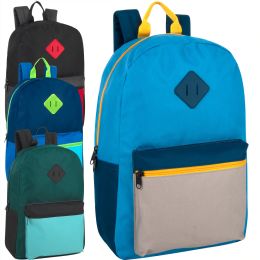 24 Bulk 17 Inch Multicolor Backpack 4 Color