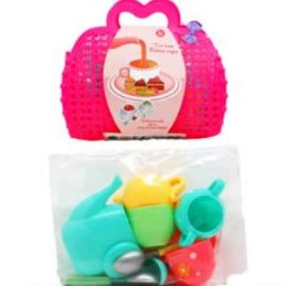 12 of 12pc Tea Play Set In Peggable 8.75" Purse,