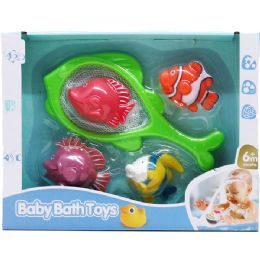 12 Pieces 4pc Bathing Set In Window Box, 3 Assrt Styles - Baby Toys