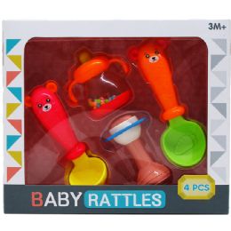 12 of 4pc Baby Rattle Play Set