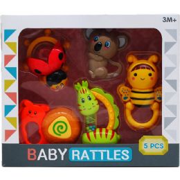 12 Sets 5pc Baby Rattle Play Set - Baby Toys