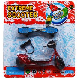96 Pieces 2pc 4" Scooter & 3.5" Skateboard - Cars, Planes, Trains & Bikes