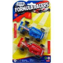72 Wholesale 2pc 3.75" F/w Formula Racers, 4 Assorted Colors