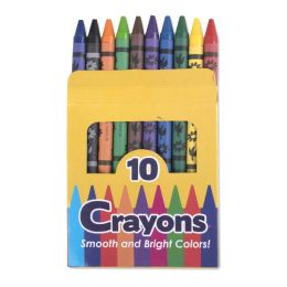 100 Packs Crayons -10 Pack - Crayon