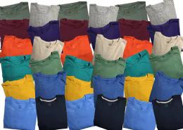 216 Pieces Mens King Size Cotton Crew Neck Short Sleeve T-Shirts Irregular , Assorted Colors And Sizes 2345x - Mens T-Shirts