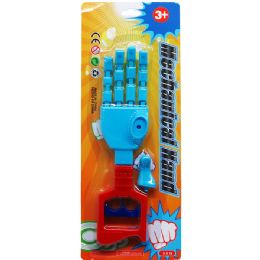 72 Wholesale 9.75" Mechanical Robot Arm On Blister Card, Assorted Colors