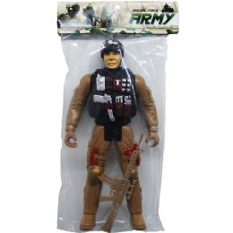 48 Pieces 11" Army Action Figure In Polybag W/ Header, 2 Assorted - Action Figures & Robots