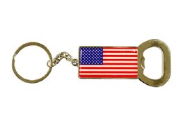 72 Pieces Bottle Opener Keychain (usa Flag) - Key Chains