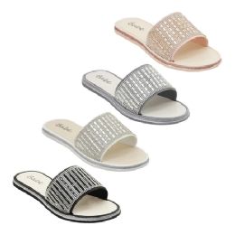 40 Wholesale Women's Glitter Wrap Rhinestone Sandals